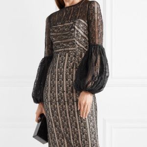 Rebecca vallance midi lace cocktail dress